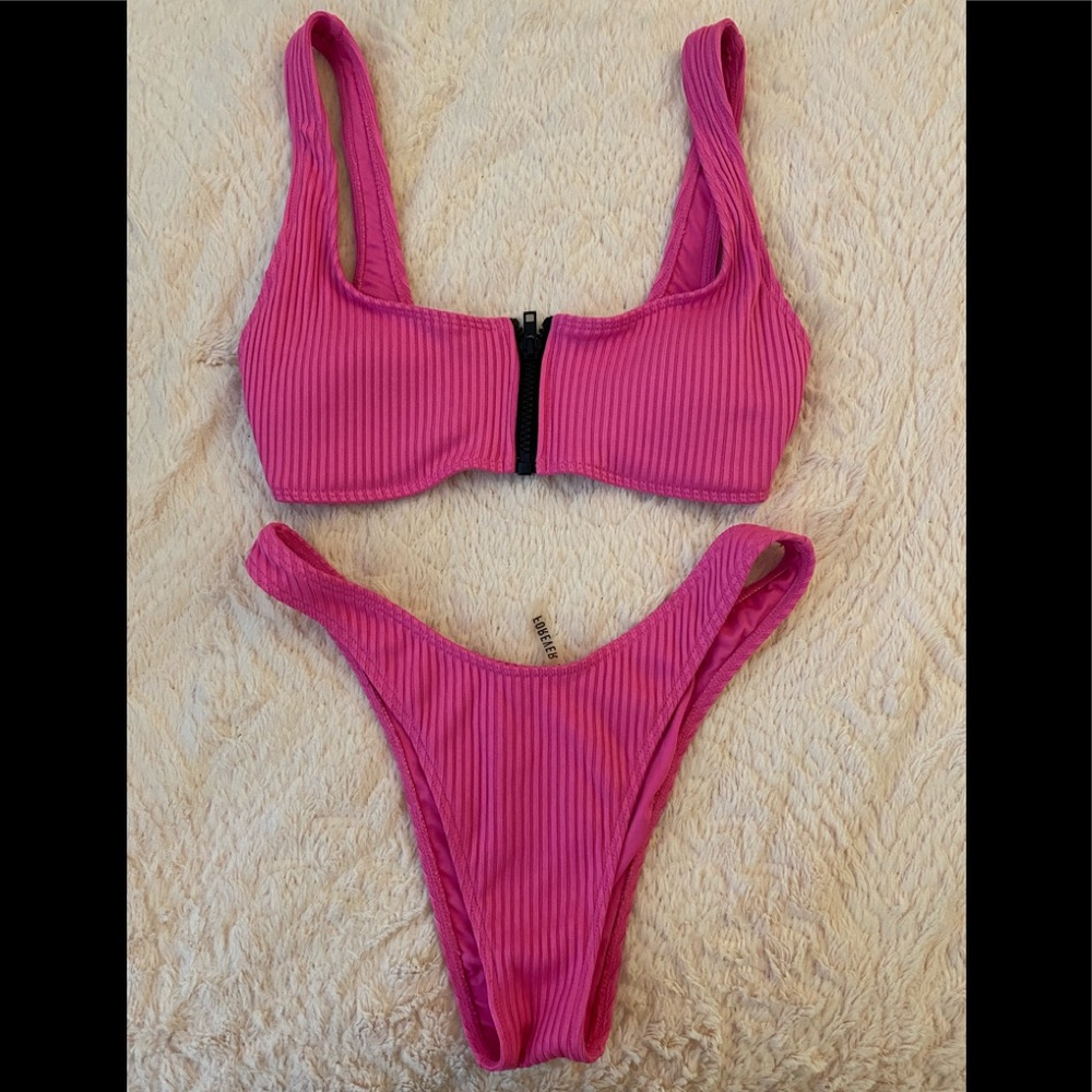 Pink two piece bikini
